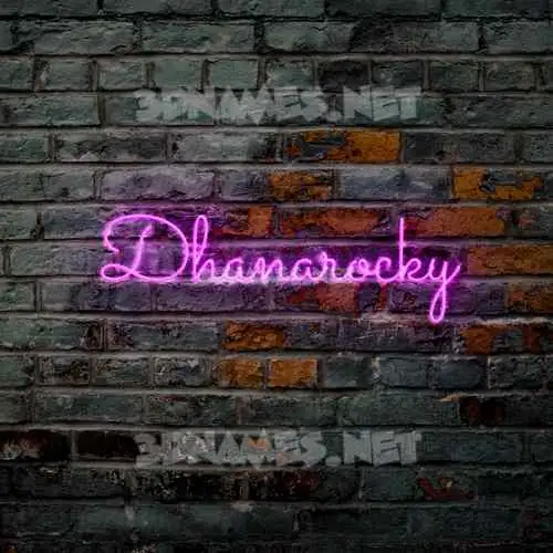 dhanarocky in Pink Neon style - 3D name wallpaper dhanarocky in Pink Neon style - 3D name wallpaper