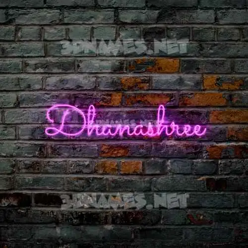 dhanashree in Pink Neon style - 3D name wallpaper dhanashree in Pink Neon style - 3D name wallpaper