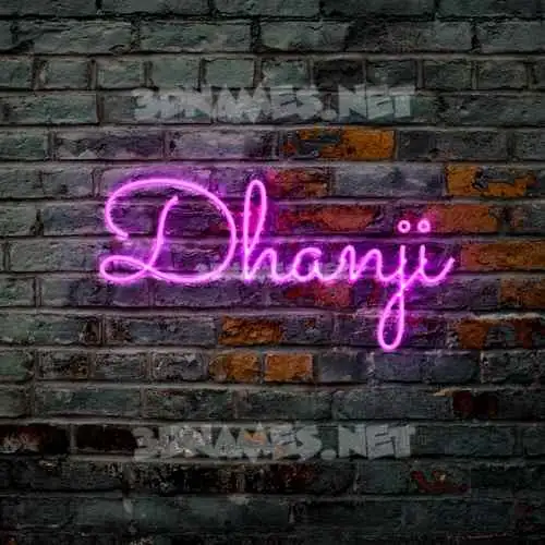 dhanji in Pink Neon style - 3D name wallpaper dhanji in Pink Neon style - 3D name wallpaper