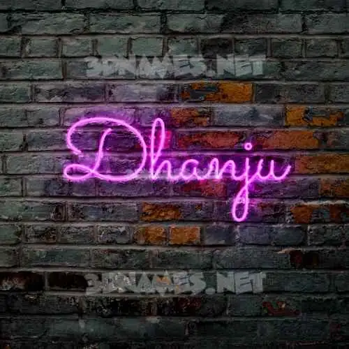 dhanju in Pink Neon style - 3D name wallpaper dhanju in Pink Neon style - 3D name wallpaper