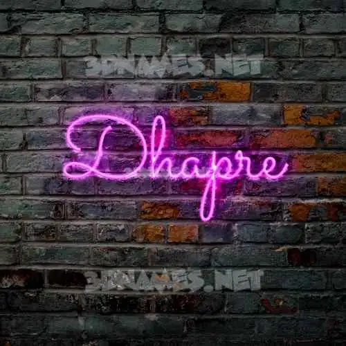 dhapre in Pink Neon style - 3D name wallpaper dhapre in Pink Neon style - 3D name wallpaper