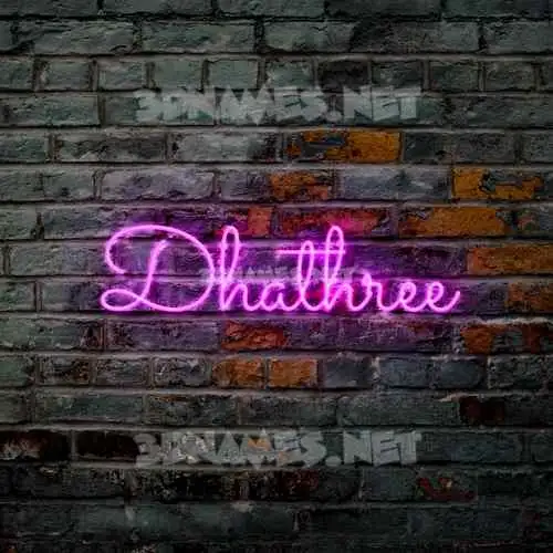 dhathree in Pink Neon style - 3D name wallpaper dhathree in Pink Neon style - 3D name wallpaper