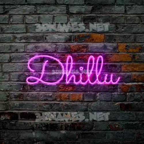 dhillu in Pink Neon style - 3D name wallpaper dhillu in Pink Neon style - 3D name wallpaper