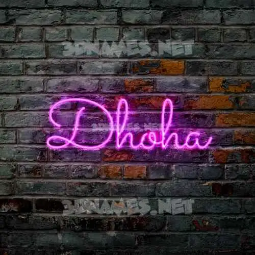 dhoha in Pink Neon style - 3D name wallpaper dhoha in Pink Neon style - 3D name wallpaper