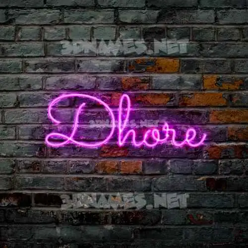 dhore in Pink Neon style - 3D name wallpaper dhore in Pink Neon style - 3D name wallpaper