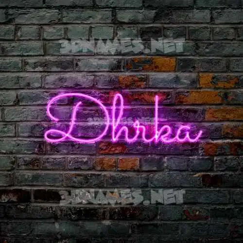 dhrka in Pink Neon style - 3D name wallpaper dhrka in Pink Neon style - 3D name wallpaper