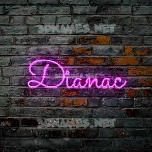 dianac in Pink Neon style - 3D name wallpaper dianac in Pink Neon style - 3D name wallpaper