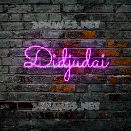 didjudai in Pink Neon style - 3D name wallpaper didjudai in Pink Neon style - 3D name wallpaper