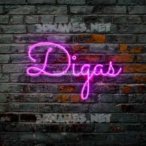 digas in Pink Neon style - 3D name wallpaper digas in Pink Neon style - 3D name wallpaper