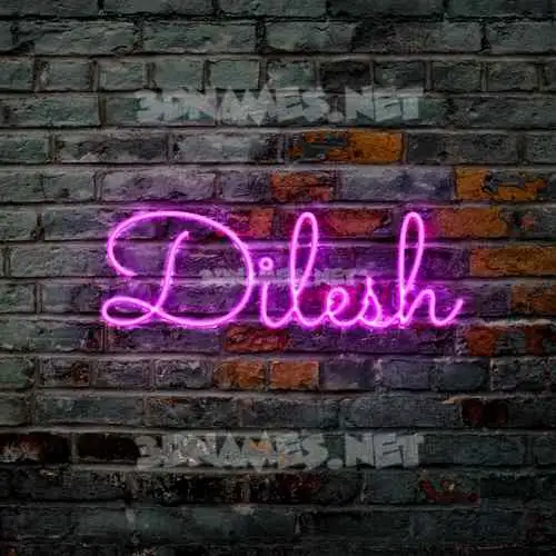 dilesh in Pink Neon style - 3D name wallpaper dilesh in Pink Neon style - 3D name wallpaper