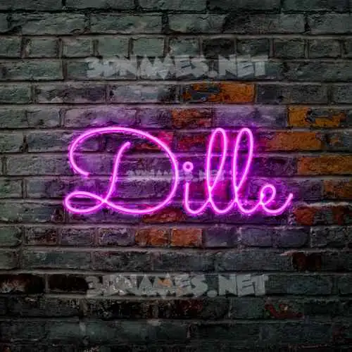 dille in Pink Neon style - 3D name wallpaper dille in Pink Neon style - 3D name wallpaper