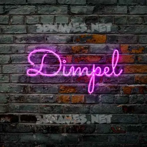 dimpel in Pink Neon style - 3D name wallpaper