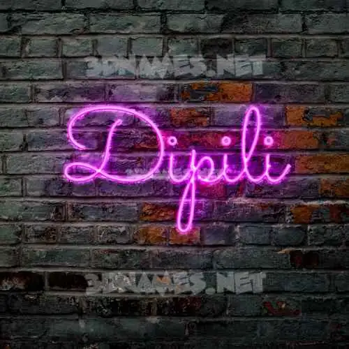 dipili in Pink Neon style - 3D name wallpaper