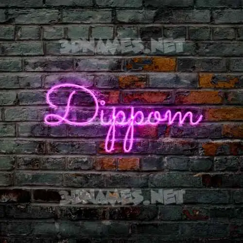dippom in Pink Neon style - 3D name wallpaper dippom in Pink Neon style - 3D name wallpaper