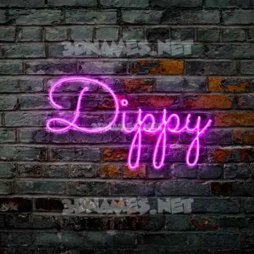 dippy in Pink Neon style - 3D name wallpaper dippy in Pink Neon style - 3D name wallpaper