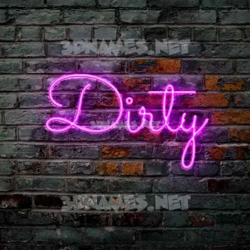 dirty in Pink Neon style - 3D name wallpaper dirty in Pink Neon style - 3D name wallpaper