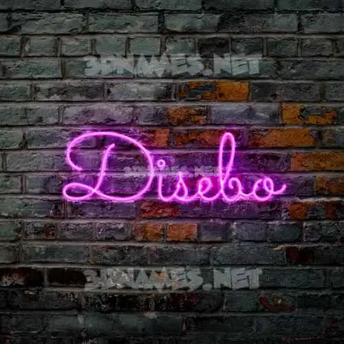 disebo in Pink Neon style - 3D name wallpaper disebo in Pink Neon style - 3D name wallpaper