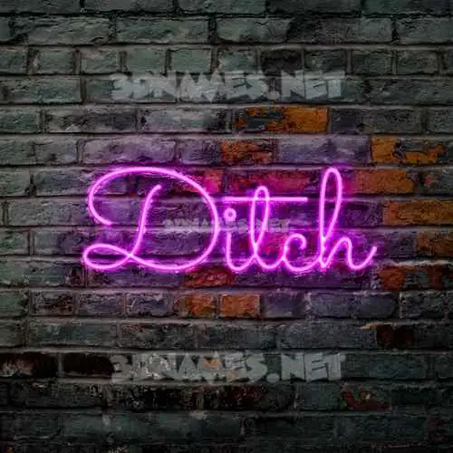 ditch in Pink Neon style - 3D name wallpaper ditch in Pink Neon style - 3D name wallpaper