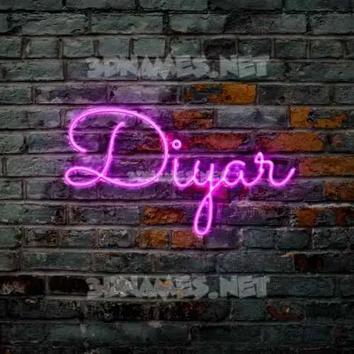 diyar in Pink Neon style - 3D name wallpaper diyar in Pink Neon style - 3D name wallpaper