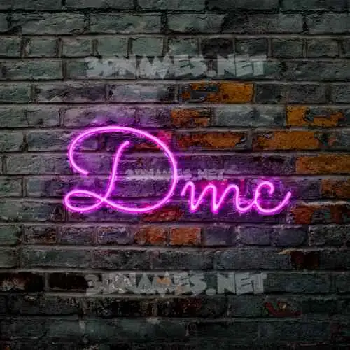 dmc in Pink Neon style - 3D name wallpaper dmc in Pink Neon style - 3D name wallpaper
