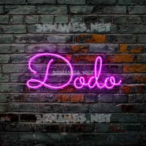 dodo in Pink Neon style - 3D name wallpaper dodo in Pink Neon style - 3D name wallpaper