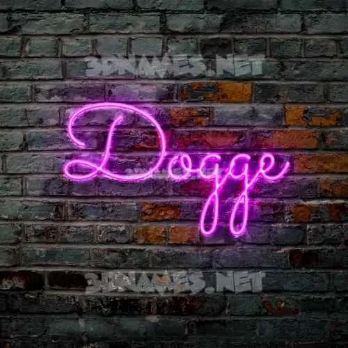 dogge in Pink Neon style - 3D name wallpaper dogge in Pink Neon style - 3D name wallpaper