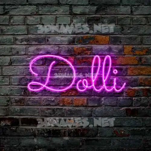 dolli in Pink Neon style - 3D name wallpaper dolli in Pink Neon style - 3D name wallpaper