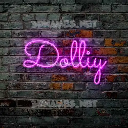dolliy in Pink Neon style - 3D name wallpaper dolliy in Pink Neon style - 3D name wallpaper