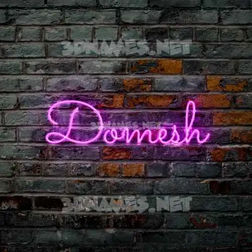 domesh in Pink Neon style - 3D name wallpaper domesh in Pink Neon style - 3D name wallpaper