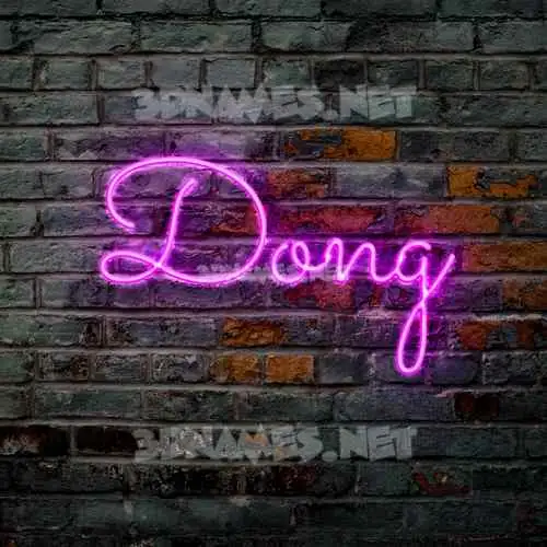 dong in Pink Neon style - 3D name wallpaper dong in Pink Neon style - 3D name wallpaper