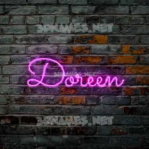 doreen in Pink Neon style - 3D name wallpaper doreen in Pink Neon style - 3D name wallpaper
