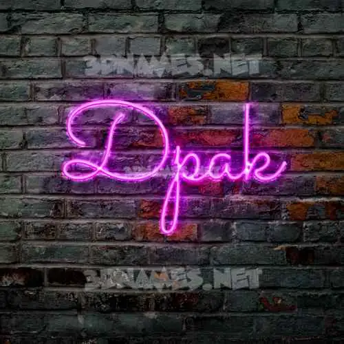 dpak in Pink Neon style - 3D name wallpaper dpak in Pink Neon style - 3D name wallpaper