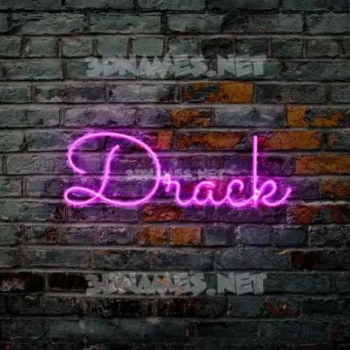 drack in Pink Neon style - 3D name wallpaper drack in Pink Neon style - 3D name wallpaper