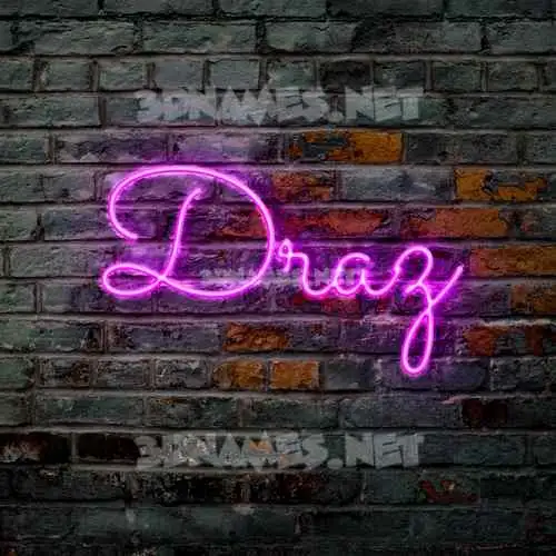 draz in Pink Neon style - 3D name wallpaper draz in Pink Neon style - 3D name wallpaper