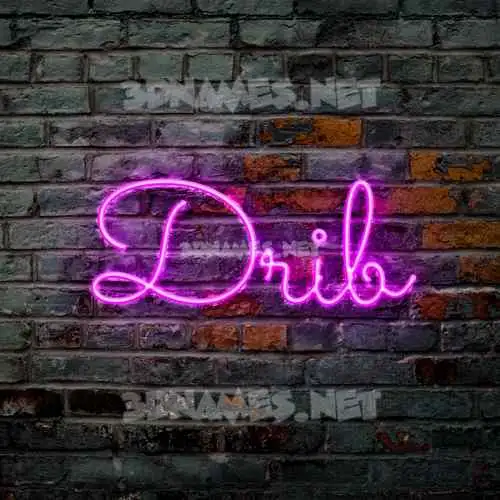 drib in Pink Neon style - 3D name wallpaper drib in Pink Neon style - 3D name wallpaper