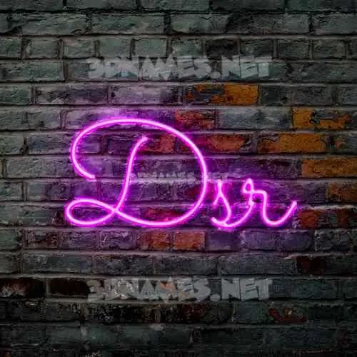 dsr in Pink Neon style - 3D name wallpaper dsr in Pink Neon style - 3D name wallpaper
