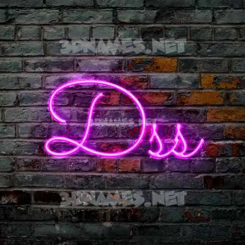 dss in Pink Neon style - 3D name wallpaper
