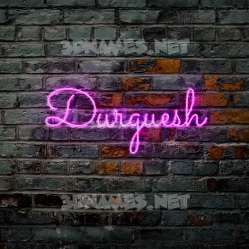durguesh in Pink Neon style - 3D name wallpaper