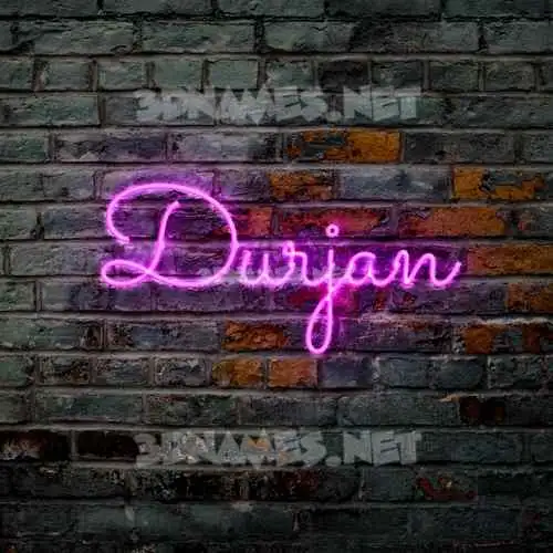 durjan in Pink Neon style - 3D name wallpaper