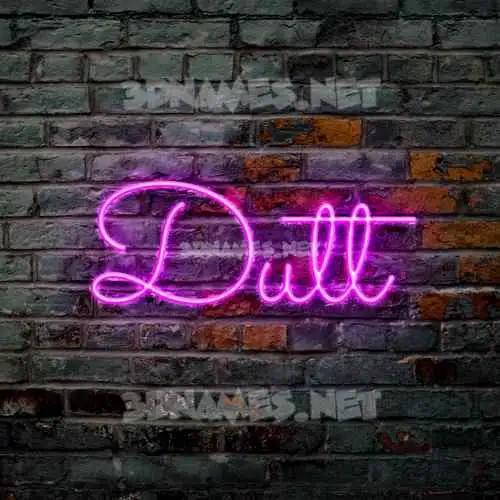 dutt in Pink Neon style - 3D name wallpaper
