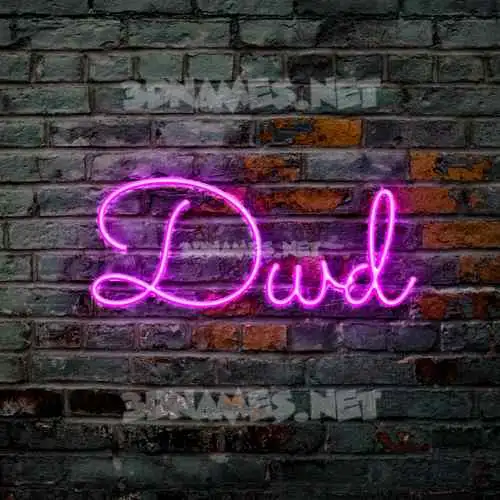 dwd in Pink Neon style - 3D name wallpaper