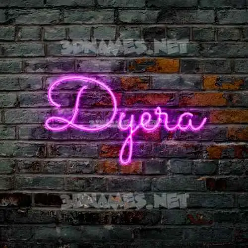 dyera in Pink Neon style - 3D name wallpaper dyera in Pink Neon style - 3D name wallpaper