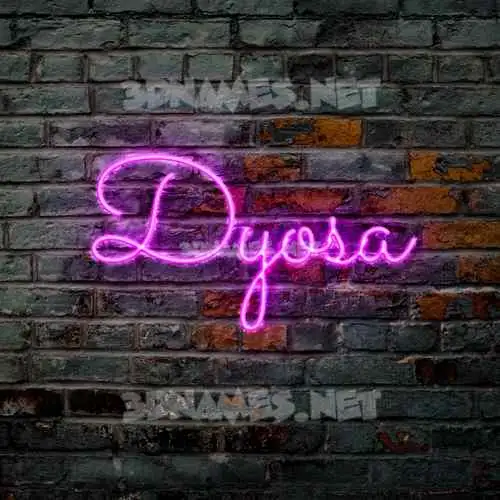 dyosa in Pink Neon style - 3D name wallpaper dyosa in Pink Neon style - 3D name wallpaper