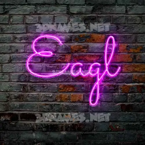 eagl in Pink Neon style - 3D name wallpaper