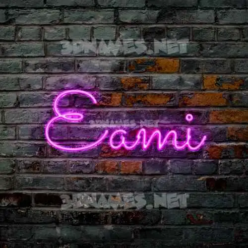 eami in Pink Neon style - 3D name wallpaper