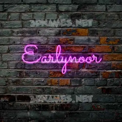 earlynoor in Pink Neon style - 3D name wallpaper earlynoor in Pink Neon style - 3D name wallpaper