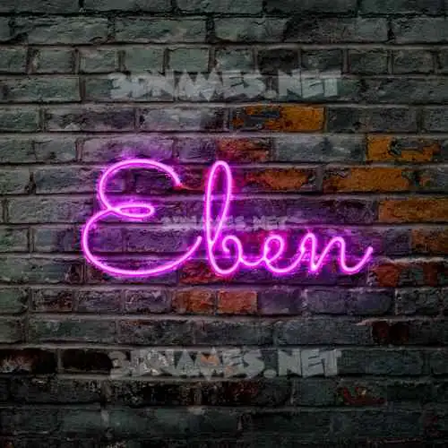 eben in Pink Neon style - 3D name wallpaper eben in Pink Neon style - 3D name wallpaper