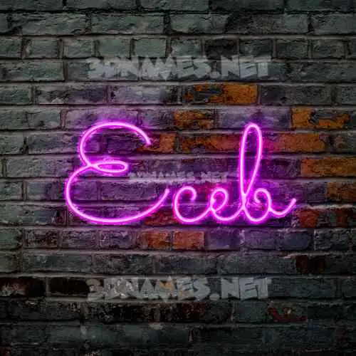 eceb in Pink Neon style - 3D name wallpaper