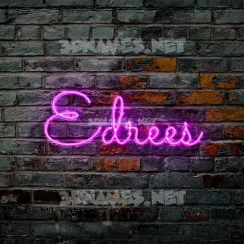 edrees in Pink Neon style - 3D name wallpaper edrees in Pink Neon style - 3D name wallpaper