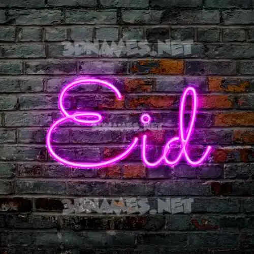 eid in Pink Neon style - 3D name wallpaper eid in Pink Neon style - 3D name wallpaper